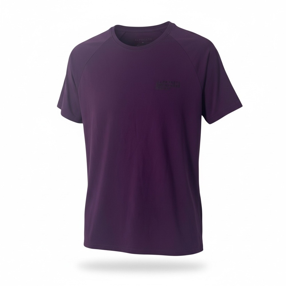 Alphalete Mens Performance Fit Raglan T-Shirt Maroon Large Short Sleeve Shirt